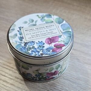 Eucalyptus & Mint Candle - Floral Tin